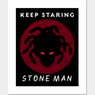 Greek Mythology Gorgon Stone Man Light Posters and Art